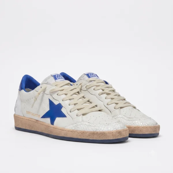 Golden Goose Sneakers – Cream & Royal Blue Star